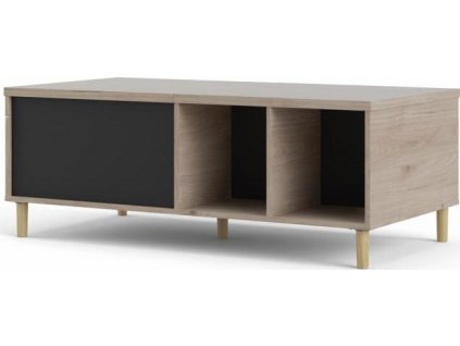 Konferenční stolek Ruby se zásuvkou, hickory/černá