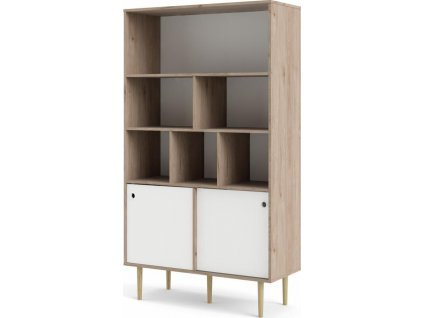 Knihovna Ruby 2d hickory/bílá