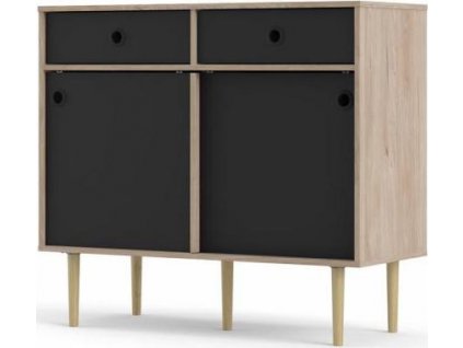 Komoda RUBY 2D2S, hickory/černá