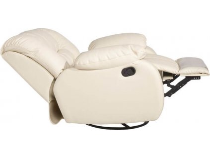 Relaxační polohovací křeslo RONALD PLUS BLOCK AKU kůže (Potah kůže Cappuccino)