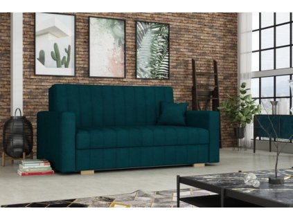 Rozkládací pohovka Vivian Relax III s úložným prostorem, Kronos 4 tyrkysová