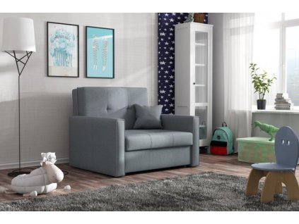 Rozkládací křeslo Vivian Bis I šedo modrá/Melva 72