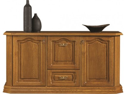 KOLUMBUS (KINGA)- komoda s BAREM dvířka-bar dřevo D3-165 x 85 x 50 kolekce"B" (K250-E)