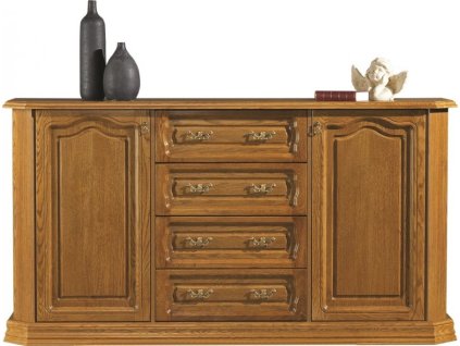 KOLUMBUS (KINGA)- komoda 2D4S/200 dvířka -šuplíky dřevo D3-200 x 110 x 50 kolekce"B" (K250-E)