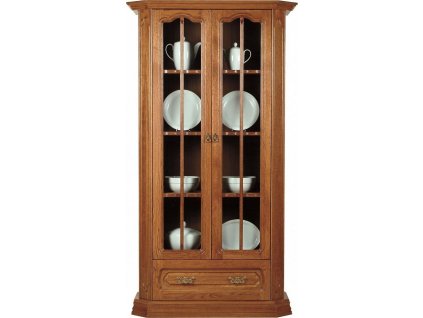 KOLUMBUS (KINGA- serwantka)-vitrína vysoká, dřevoMasiv D3-š.108 x v. 202 x 42 kolekce"B" (K250-E)