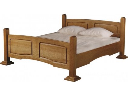 KOLUMBUS š.200 (KINGA-ložko 200x220) postel pro matraci š.180 bez roštu a matrace dřevo D3-200 x 220  kolekce "B" (K250-E)