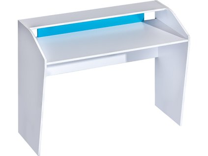 TRUFEL 9- Psací stůl 120  (Trafiko 9) - bílá/tyrkys (DO)  (K150-Z)