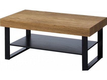 MONURIKI 41 - KONFERENČNÍ STOLEK - dub medový s elementy černý mat -smontovaný nábytek (MOSAIC) (SZ) (K150-Z)