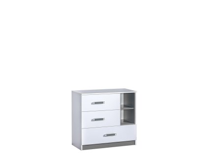 TRUFEL 8- Komoda 90  (Trafiko 8) - bílá/šedá (DO)  (K150-Z)