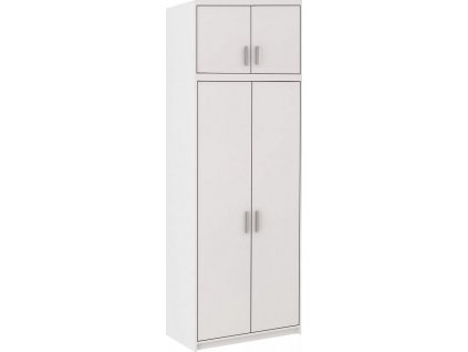 EVERLY 2DN - skříň s nádstavcem Bílá (ELENA WH02+NAEL WH02) "LP" (K150)