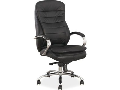 Q-154 - kancelářská židle - černá eco (OBRQ154C) (S) (K150-E)