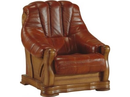 Rustikální řeslo DEREK II kůže (Barva moření 01 bílá, Potah kůže Cappuccino)