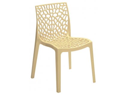 Designová stohovatelná jídelní židle GRUVYER (Odstín polypropylen arancio)