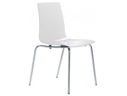 Plastová jídelní židle LOLLIPOP (Odstín polykarbonát transparente)