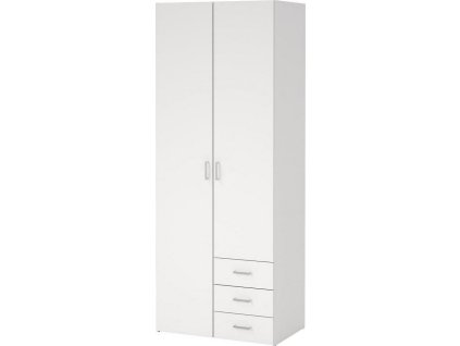 Šatní skříň Sid 2d3s bílá 70425