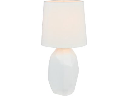 Keramická stolní lampa, bílá, QENNY TYP 1