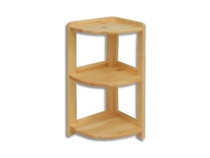 Rohový policový regál GR-135 masiv (Barva moření dub)