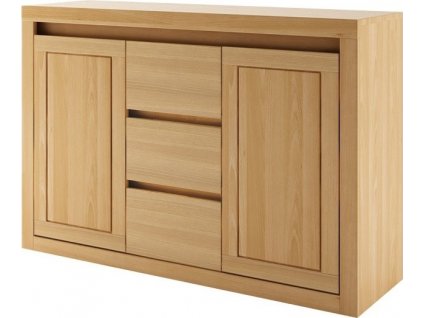 Komoda DK-413, 2D3S, masiv (Barva bez moření buk)