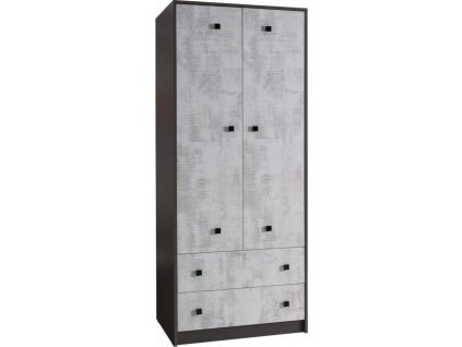 Dětská šatní skříň Tomio R2 grafit/enigma