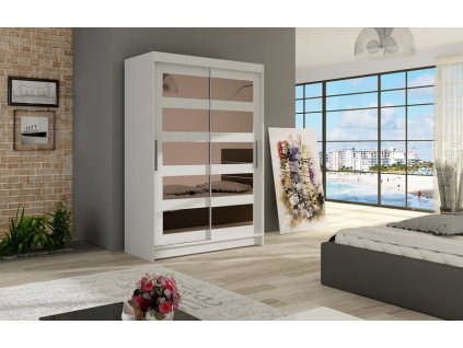 Šatní skříň Mikado IV bílá