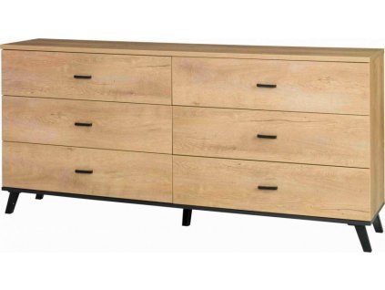 Komoda JOCKER R5, dub lefkas/černá