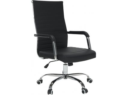 Kancelářská židle FARAN, ekokůže čern /chrom