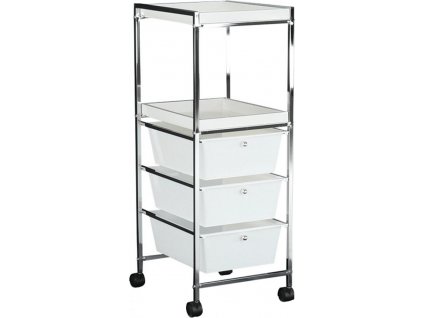 regal pojazdny biela chrom corfu 01