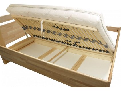 MATĚJ 2 LUX (MATE 2 LUX-NEW ) - POSTEL 180x200 s ÚP, Rošty (č.14BV-2x) - Masiv BUK - kolekce "FN" (FN) (K150-Z)