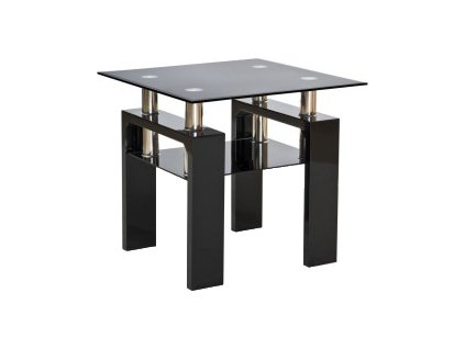 LISA "D" (LISA DCLH1) konf.stolek černý lak/sklo 60x55x60 (S) (K150-Z)