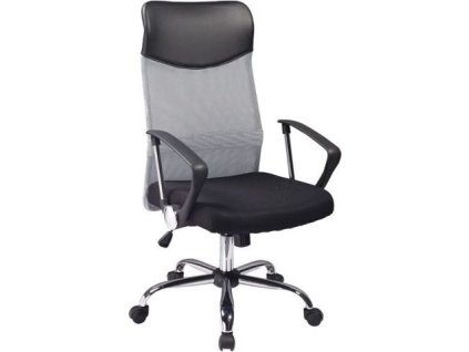 QUADRO 025 - kancelářská židle -černá / šedá koženka (OBRQ025CSML=1balík) Nosnost 120kg (S) (K150-E)