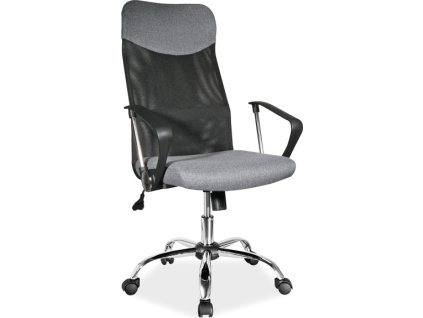 QUADRO 025 - kancelářská židle šedá textílie / černá (OBRQ025MSZ=1balík)Nosnost 120kg (S) (K150-E)