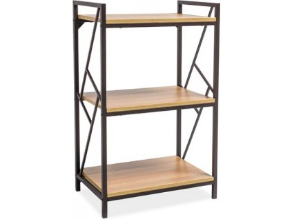 PABLO R3  - REGÁL POLICOVÝ - MDF - dub / kov tm. hnědá (TABLOR3) (S) (K150-Z)