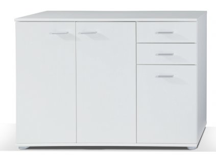 MIDAS 1 -KOMODA - 3dvířková se 2 šuplíky -bílá (MIKE 1 3T 2S) "LP" (K150-Z)