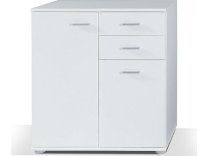 MIDAS 2 - KOMODA - 2dvířková se 2 šuplíky - bílá (MIKE 2 2T 2S) "LP" (K150-Z)