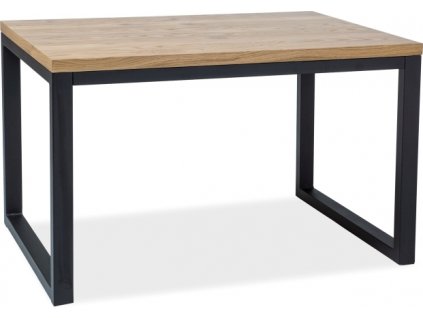 LASO II -  JÍDELNÍ STŮL 120 - dýha - dub / černá  (LORAS2DC120=2balíky) (S) (K150-E)