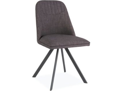 MAULIN- JÍDELNÍ ŽIDLE šedá látka nohy černé metal (MILTONSZ) (S) (K150-E)