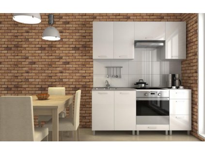 Kuchyňská linka Despacito RLG 180 cm, bílý lesk