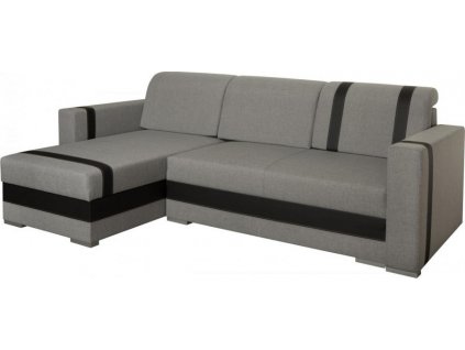 Rohová sedací souprava Trendy UNI, rozkládací s úložným prostorem, šedo hnědá Inari 26/hnědá Eko