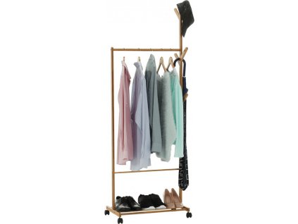 Pojízdný věšák, bambus, šířka 60cm, VIKIR TYP 1