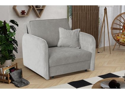 Rozkládací křeslo Vivian Loft I Run Again světle šedá