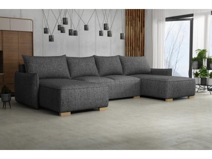 Sedací souprava Forest U tmavě šedá