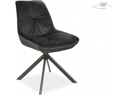 Židle BOGA I - otáčivá, bez područek (Varianta nohy černé / látka bluvel 19)