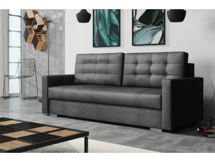 Rozkládací pohovka Maxwell s úložným prostorem, šedá Kronos 22