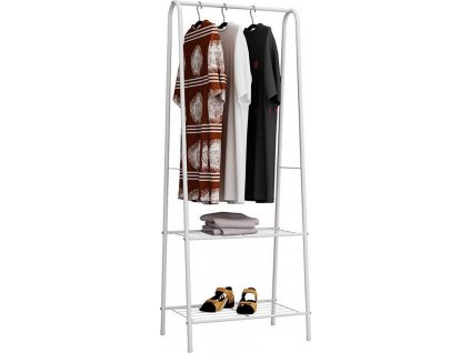 stojan na odevy biela kov retor hlavna