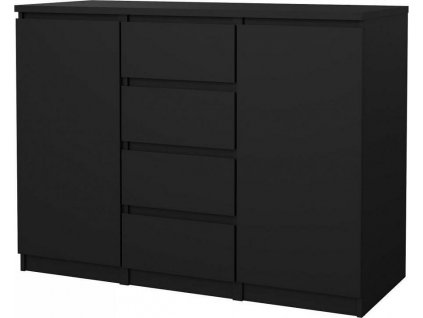 Komoda SIMPLICITY 077, černá MAT