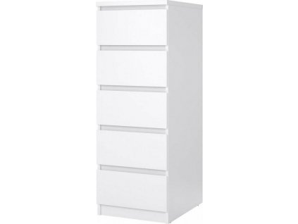 Komoda SIMPLICITY 233, bílý lesk