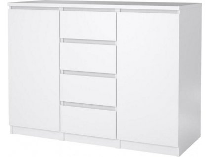 Komoda SIMPLICITY 236, bílý lesk