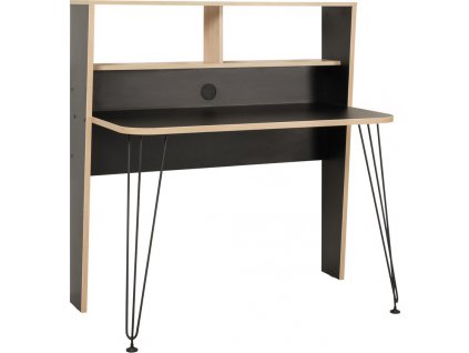 Psací, pracovní stůl BRAYDEN 3, 12.67, černá/dub sonoma