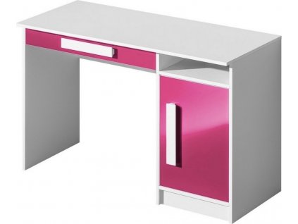 Dětský psací stůl GULLIWER 9 výběr barev (Barva dom-bílá-lesk, Vyberte si barvu úchytu: dom-uch-bílá)