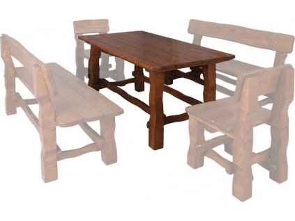 Zahradní stůl OM-101 masiv výběr barev (Barva bez-moreni-olse-natural)